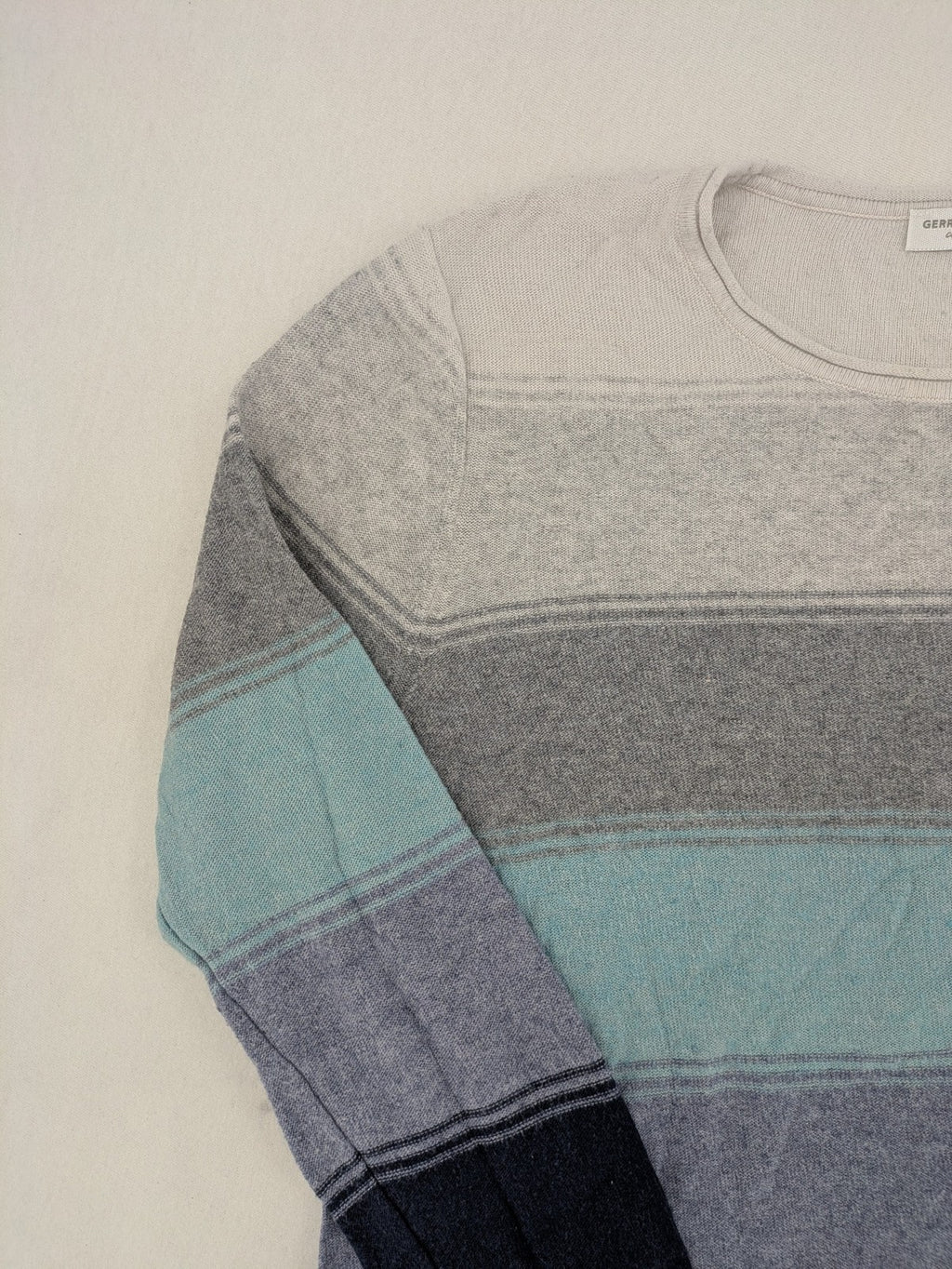 Gerry Weber turtle neck jumper multi-coloured striped pattern soft cashmere blend