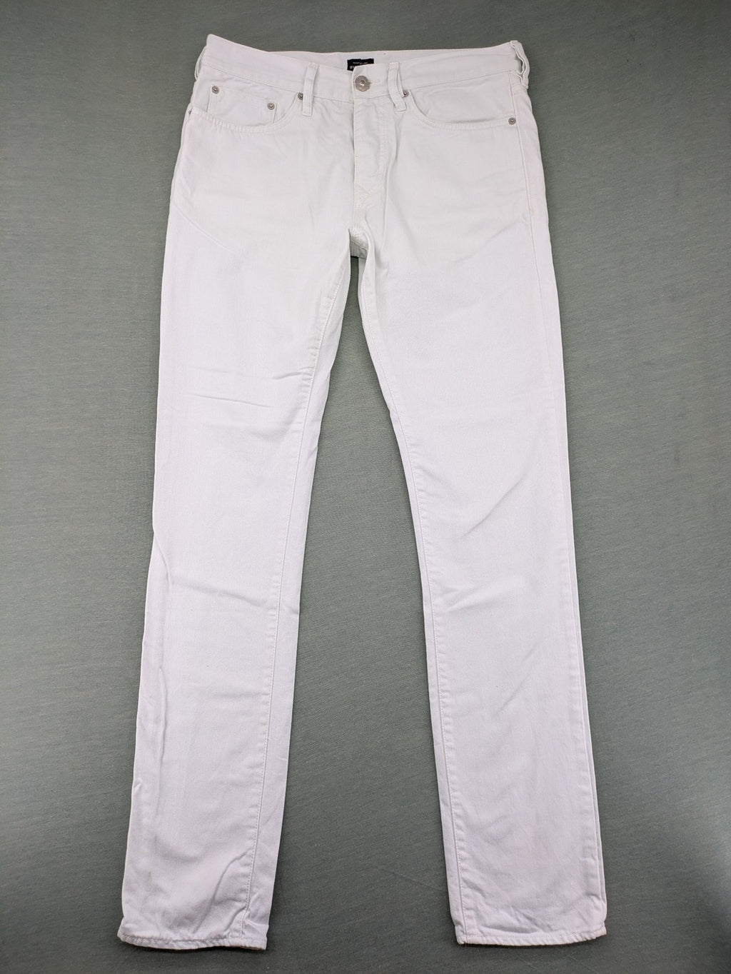 River Island white straight jeans slim fit 100% cotton denim modern design