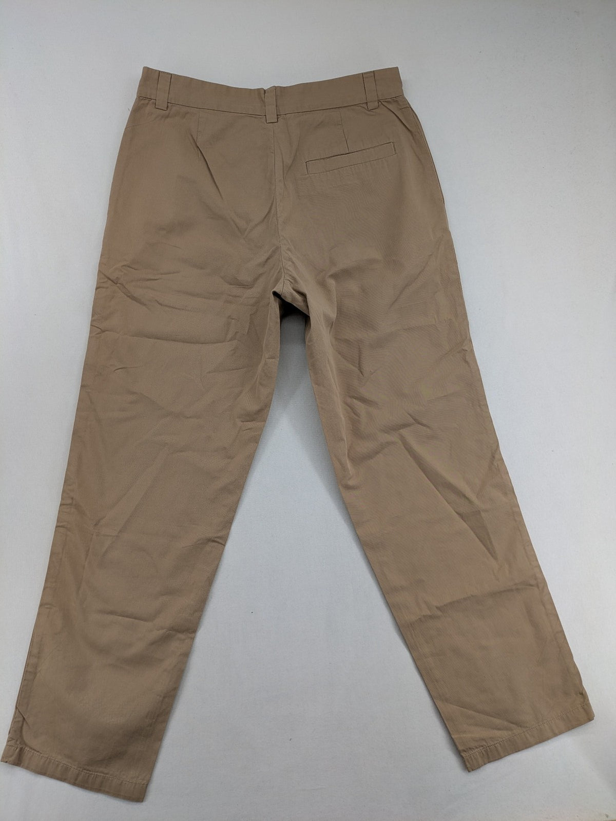 COS beige chino pants flat front straight cut cotton-lyocell blend