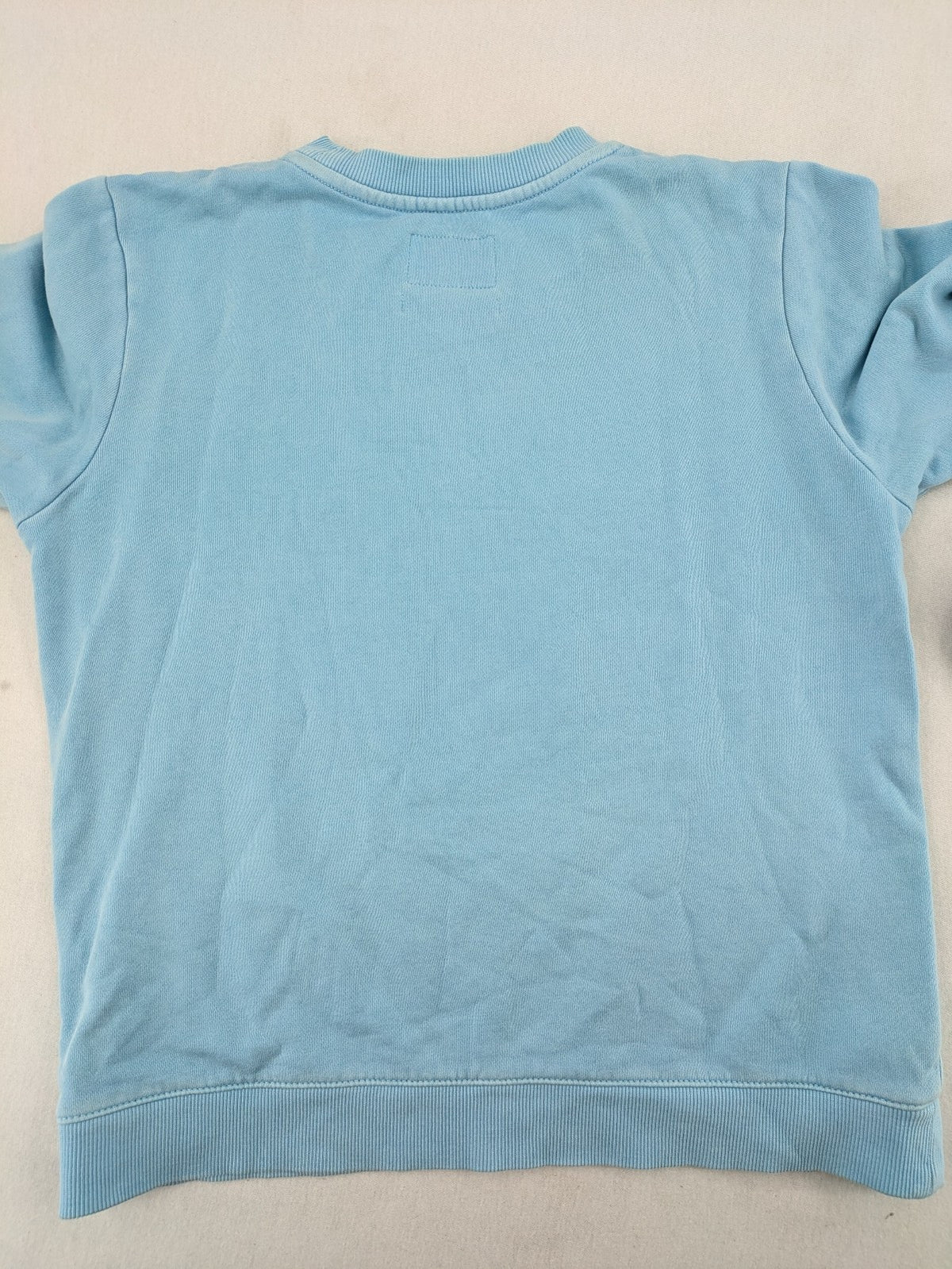 Country Road blue turtle neck jumper with embossed logo on chest, made from cotton.