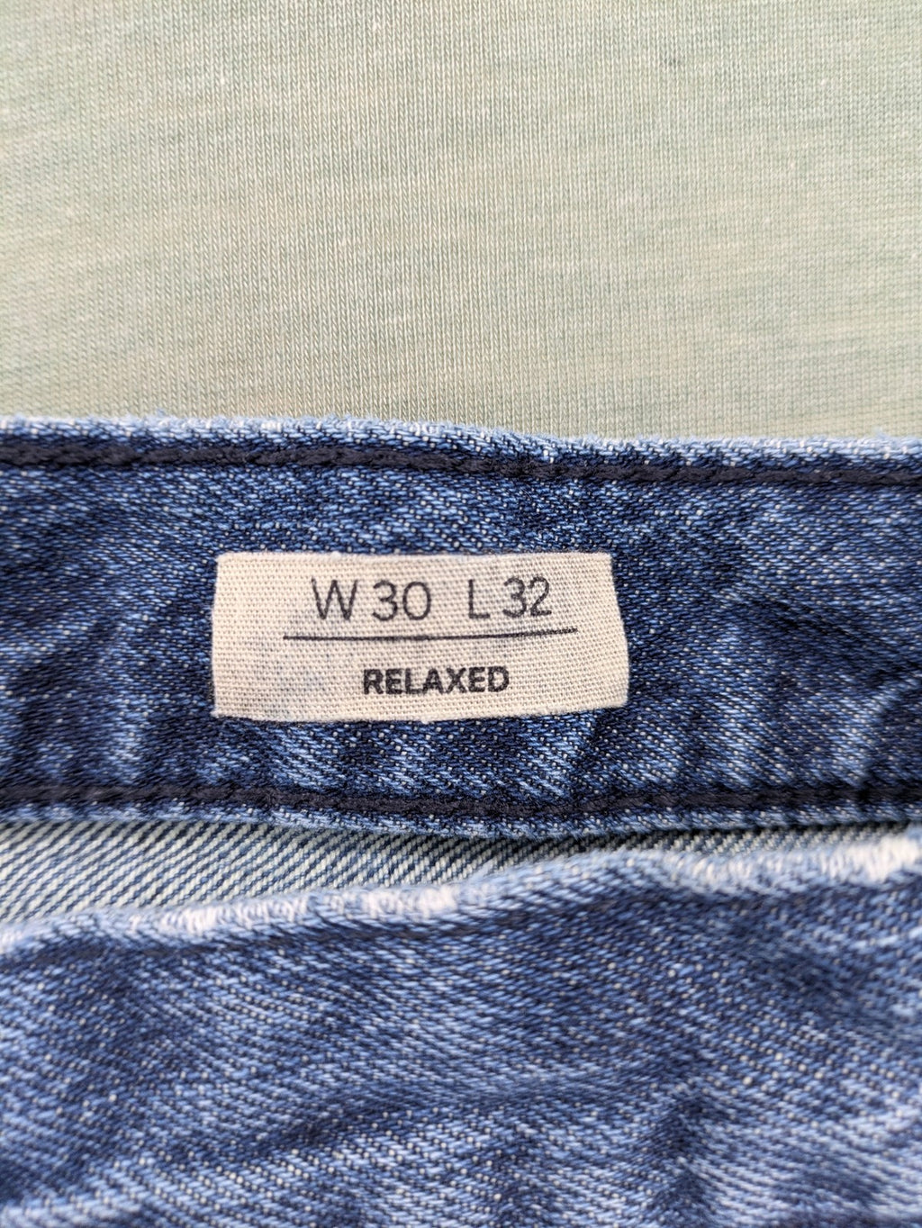 C&A blue straight jeans relaxed fit classic 5-pocket style washed denim look