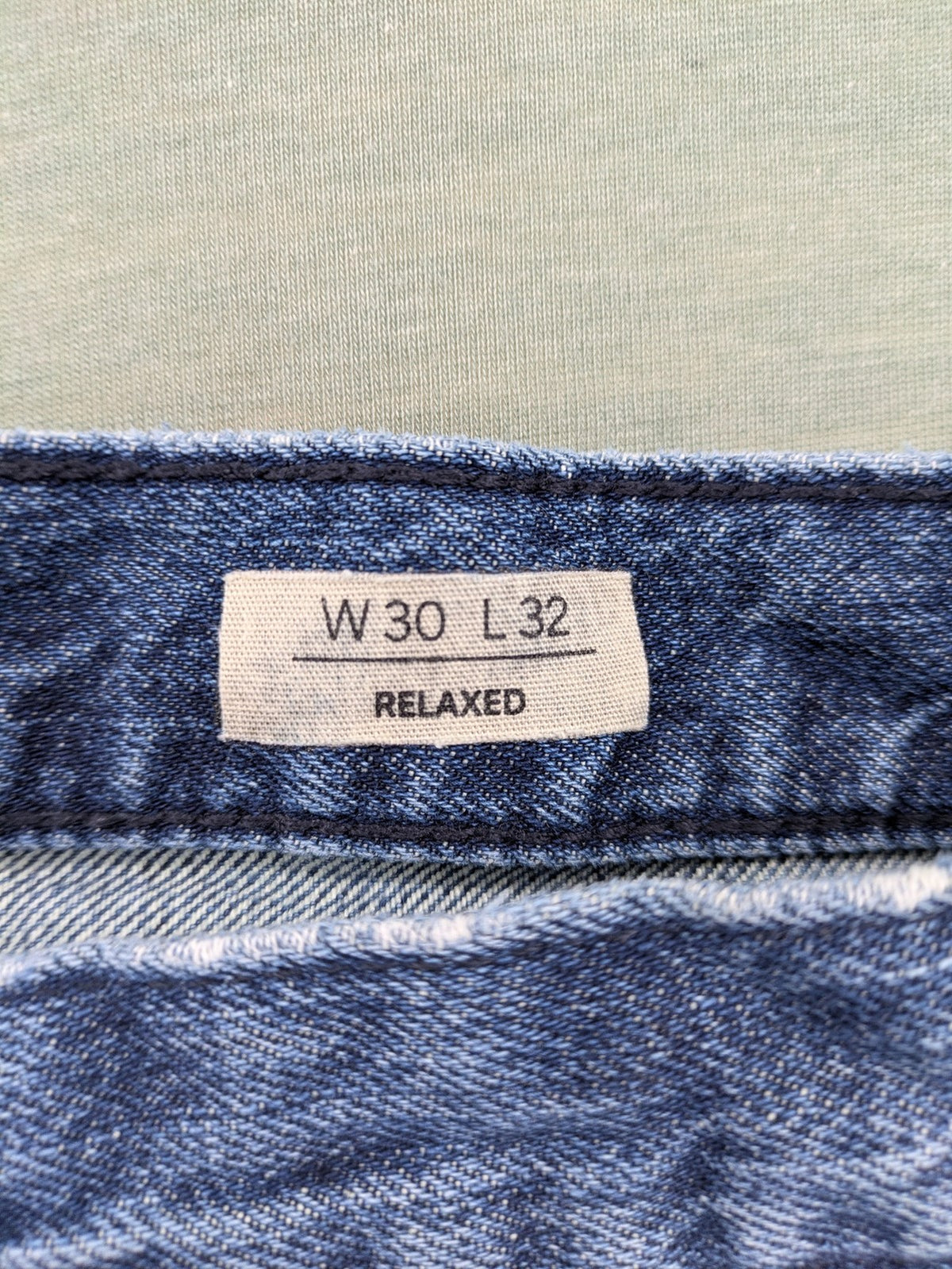 C&A blue straight jeans relaxed fit classic 5-pocket style washed denim look