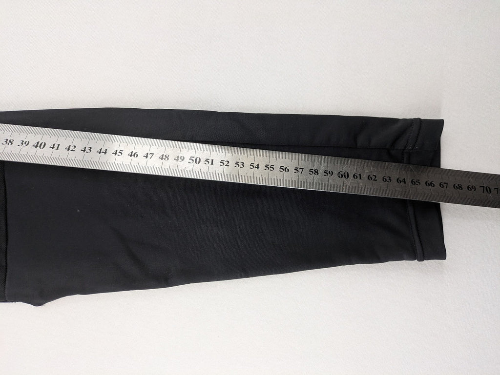 Urban Classics black bicycle tights with grey knee panels and high waist design.