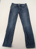Trussardi blue straight jeans with classic 5-pocket design and durable denim material.