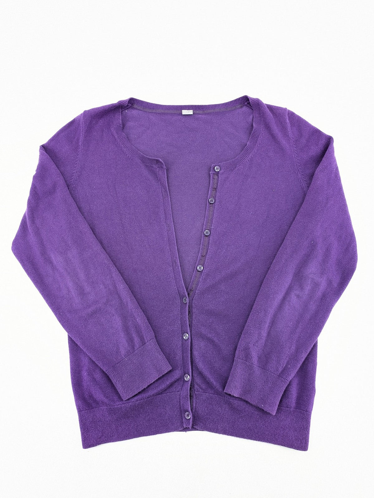 s.Oliver purple turtle neck jumper with floral pattern, buttons, and pockets in cotton blend