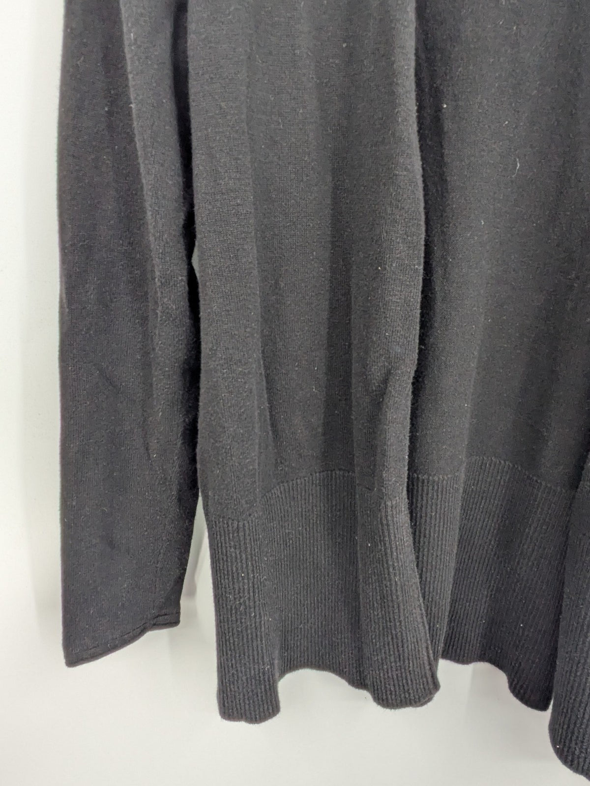 s.Oliver black turtle neck jumper open front soft viscose cotton blend