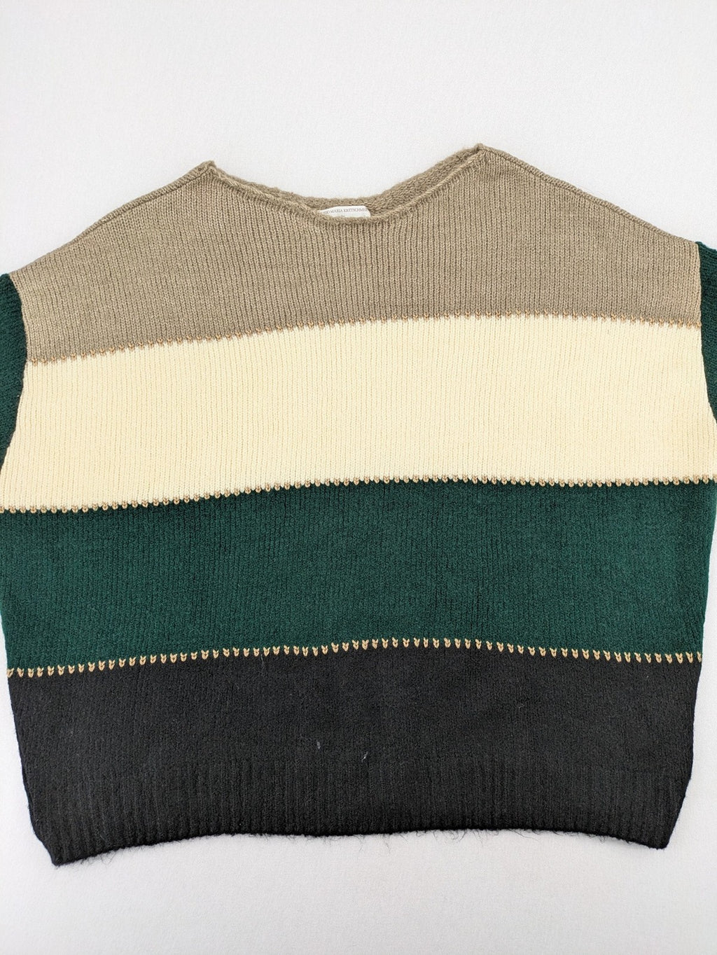 Guido Maria Kretschmer multi turtle neck jumper colorblock design with bold horizontal stripes.