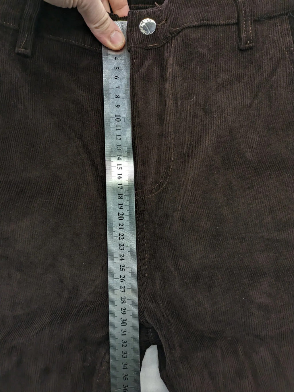 Tomfear black pants 3/4 length classic 5-pocket design corduroy material