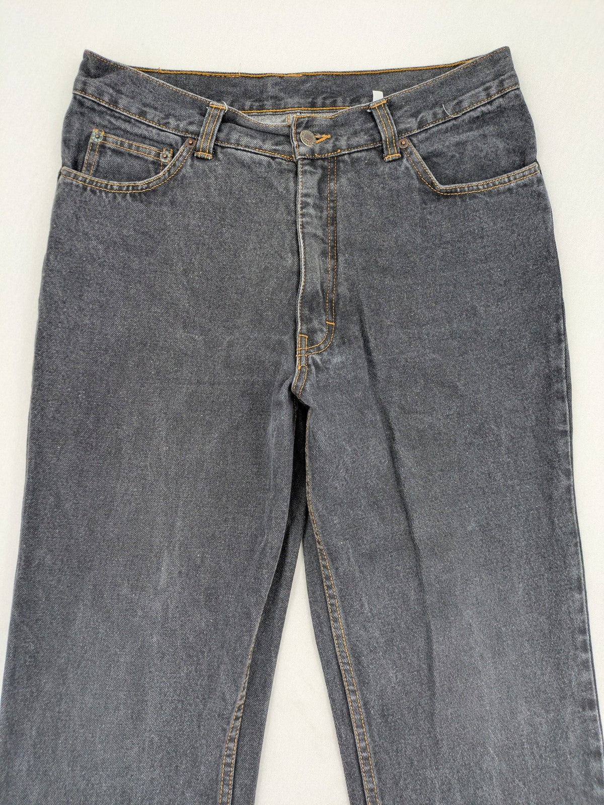 Shame black straight jeans W34 L32 washed denim 5-pocket style regular fit