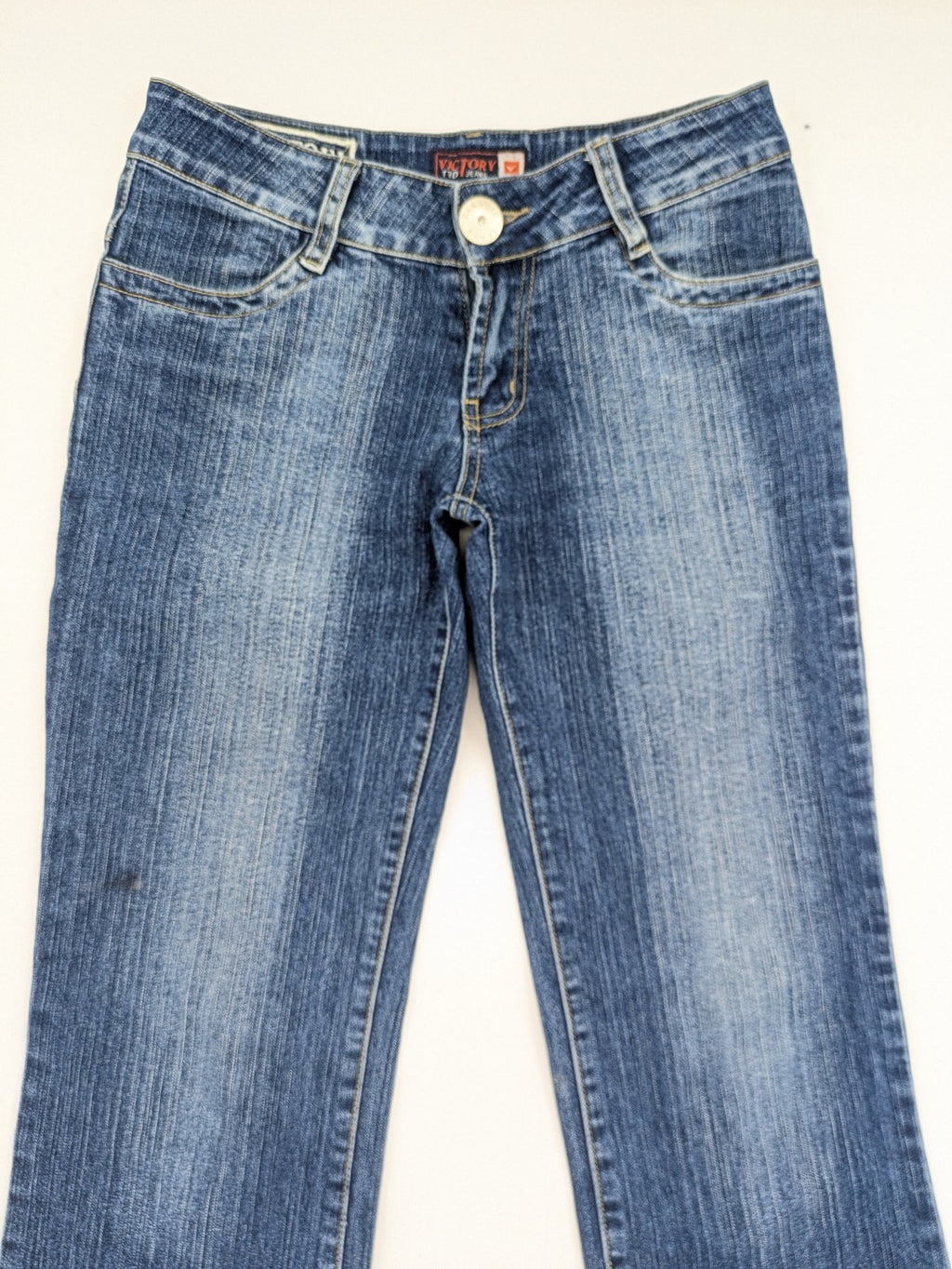 Victory TTD blue bootcut jeans low-rise stretch denim classic wash