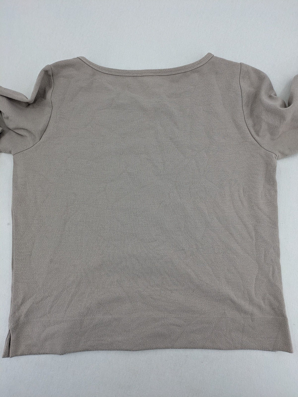 Alba Moda beige turtle neck jumper with plush faux fur cuffs and 3/4 sleeves.