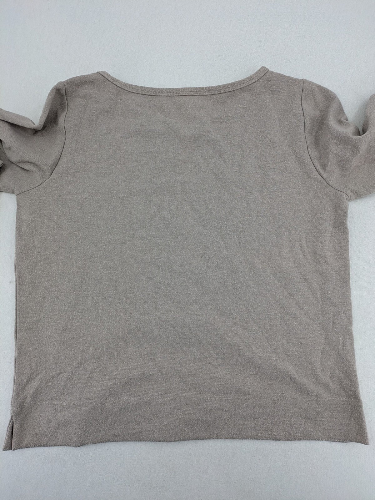Alba Moda beige turtle neck jumper with plush faux fur cuffs and 3/4 sleeves.