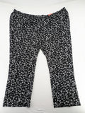janina black and white pajama pants heart pattern elastic waistband stretch material