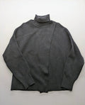 In Shape grey turtle neck jumper asymmetrical design, soft viscose blend material.