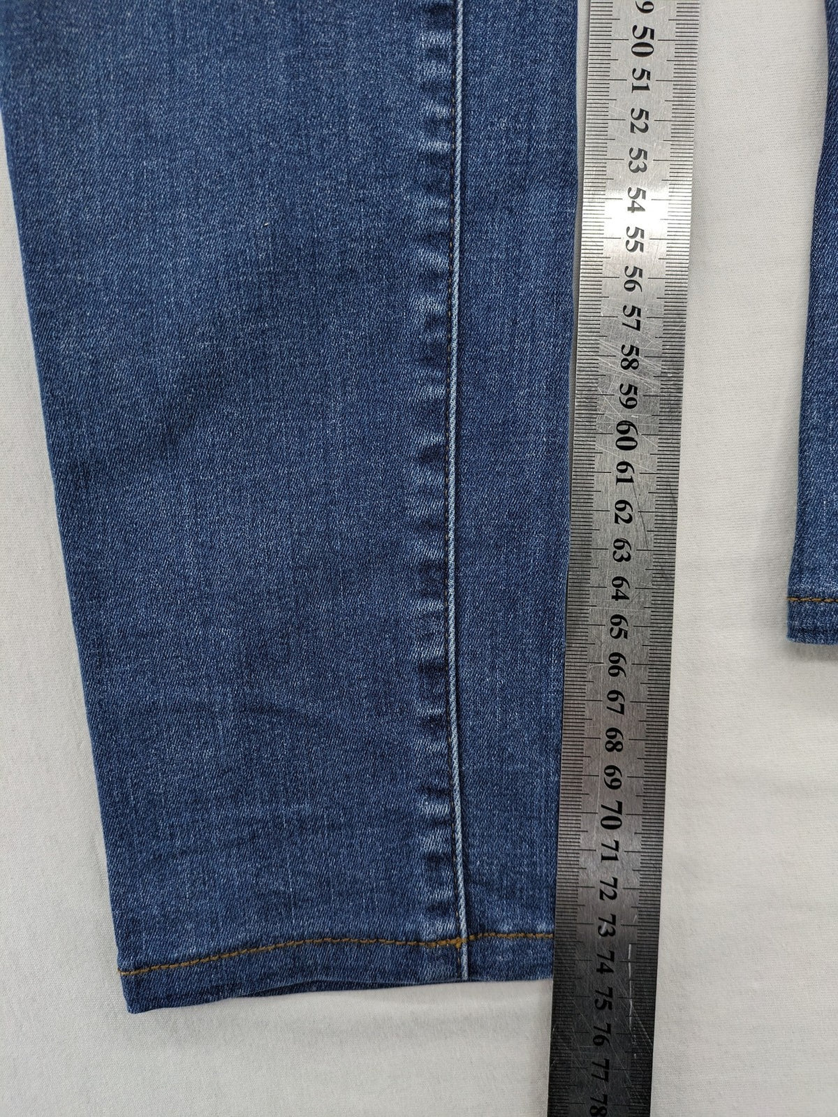 UNIQLO blue skinny jeans mid-rise 5-pocket design cotton stretch denim