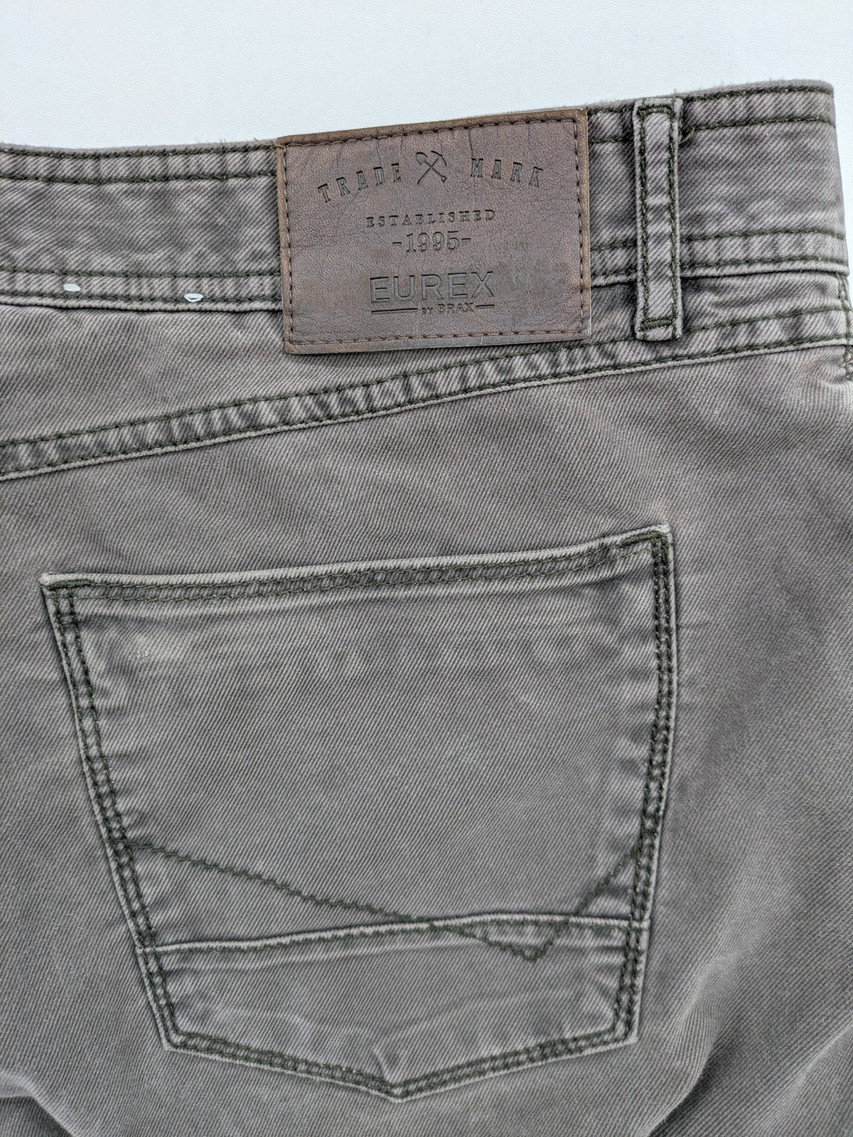 BRAX grey chino pants classic 5-pocket style stretch cotton blend