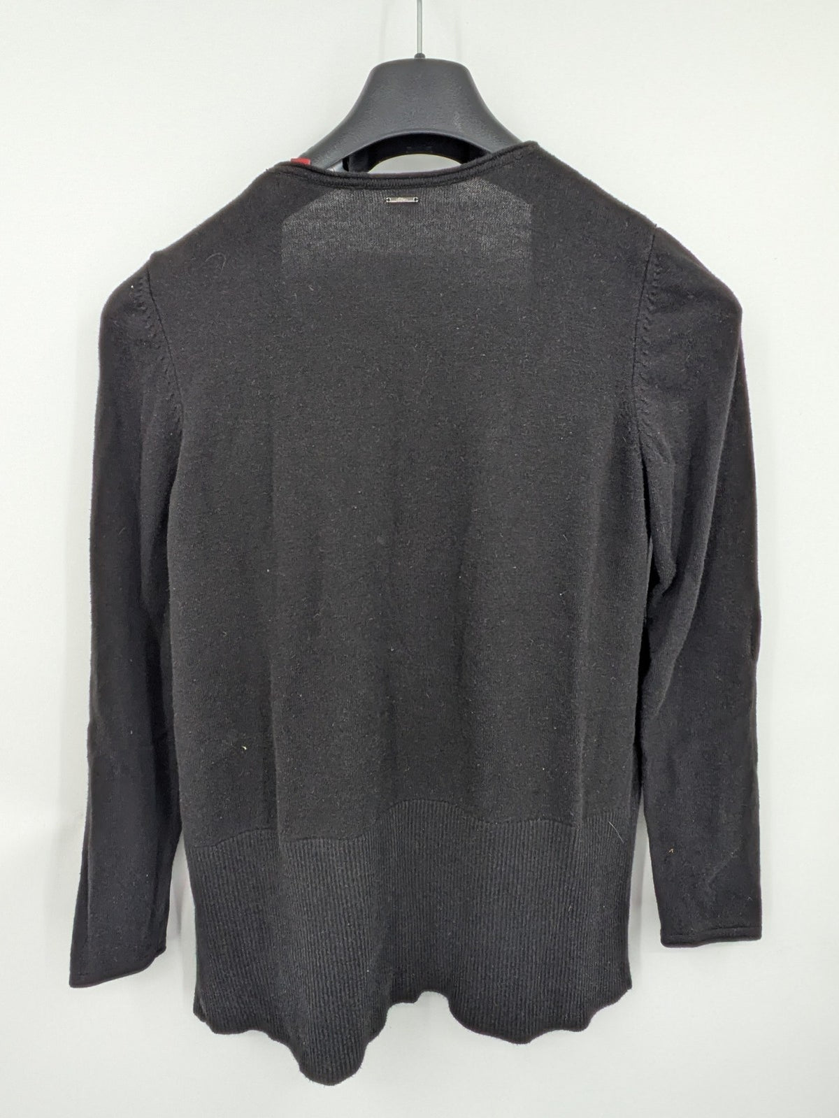 s.Oliver black turtle neck jumper open front soft viscose cotton blend