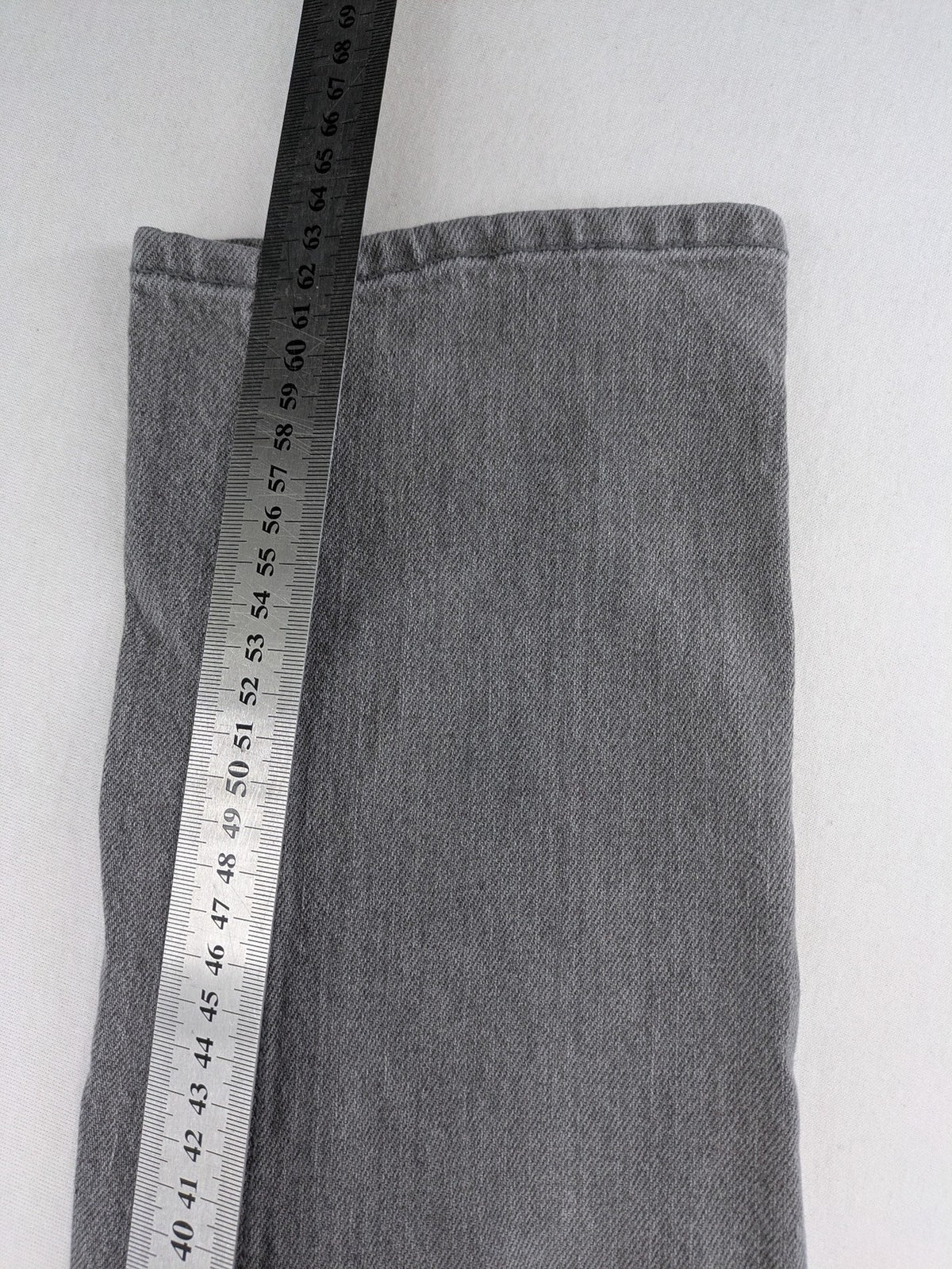 Old Navy navy straight jeans with adjustable waistband and classic 5-pocket design.