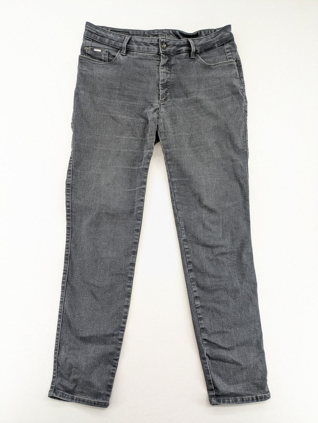Bonita grey straight jeans 5-pocket style with stretch material and slim fit design.