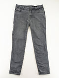 Bonita grey straight jeans 5-pocket style with stretch material and slim fit design.