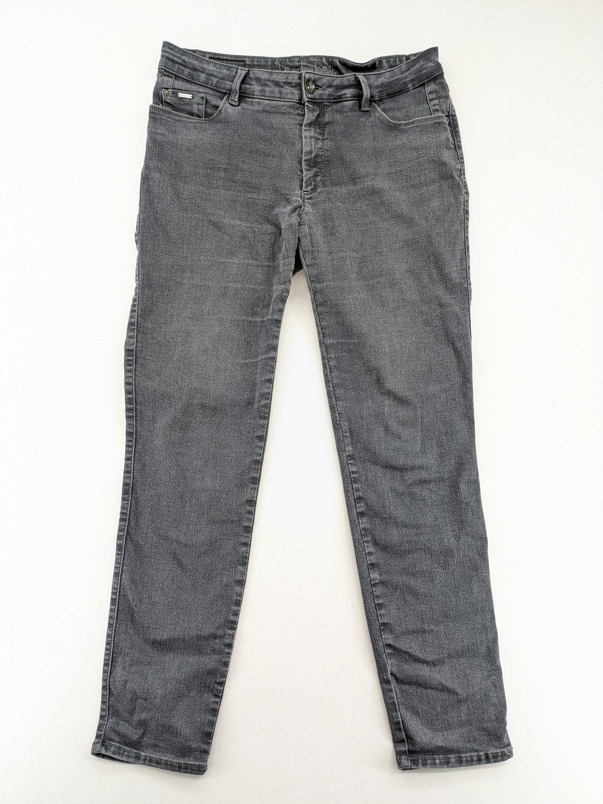 Bonita grey straight jeans 5-pocket style with stretch material and slim fit design.