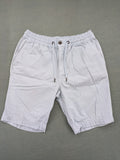 Bench blue shorts with elastic waistband, drawstring, and multiple pockets.