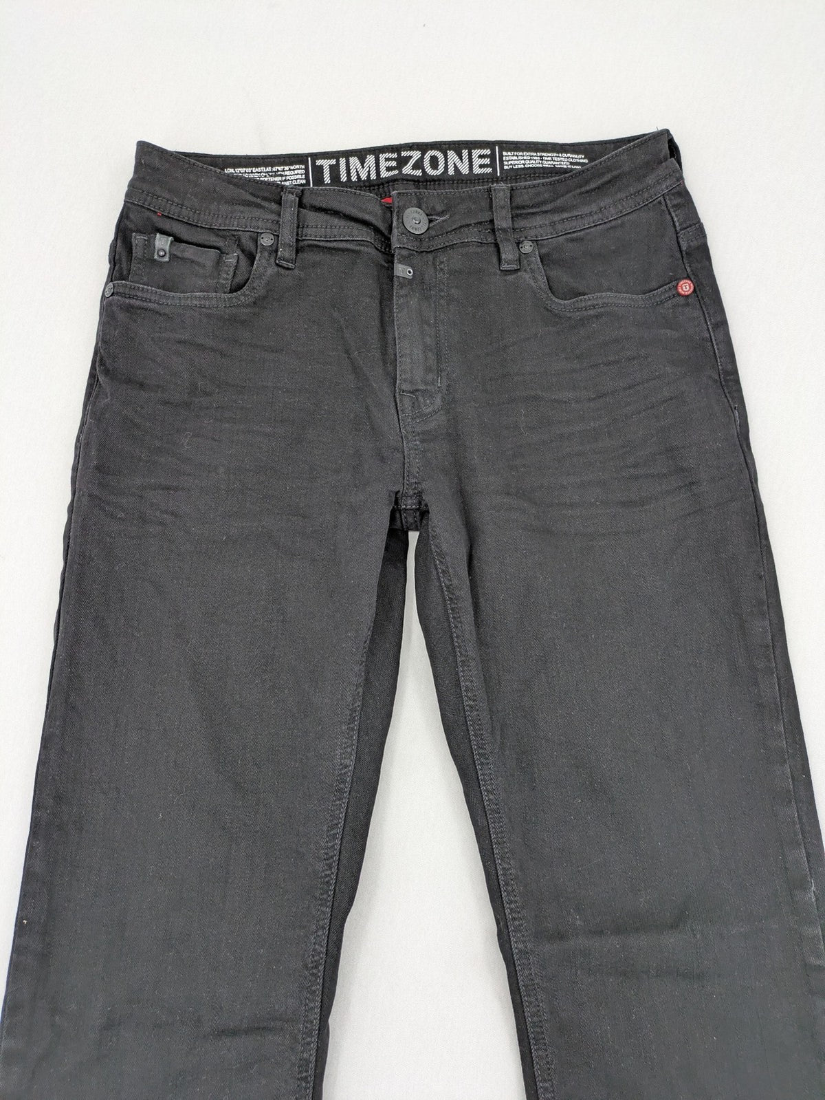 Timezone grey straight jeans slim fit 5-pocket design with stretch material