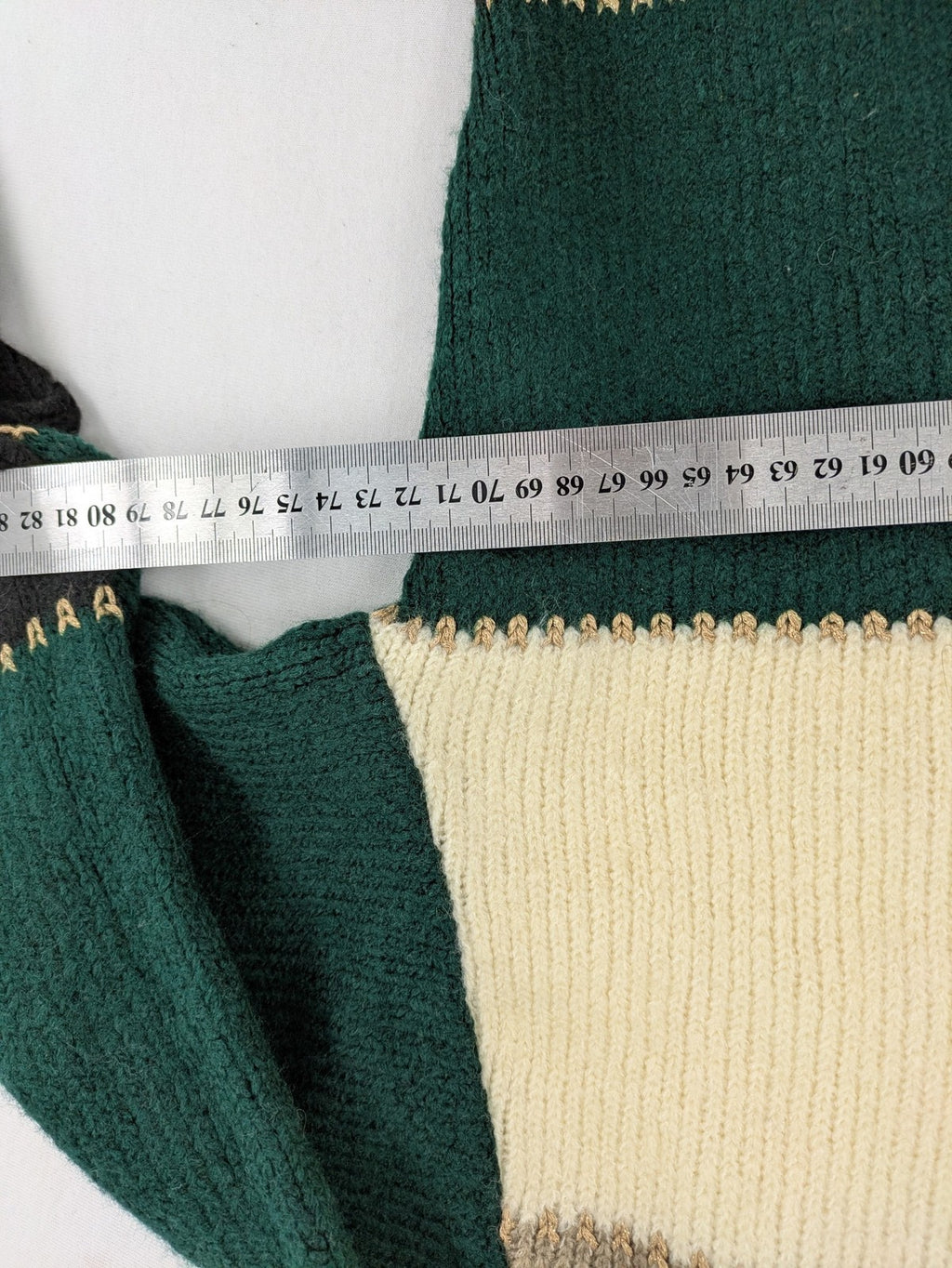 Guido Maria Kretschmer multi turtle neck jumper colorblock design with bold horizontal stripes.