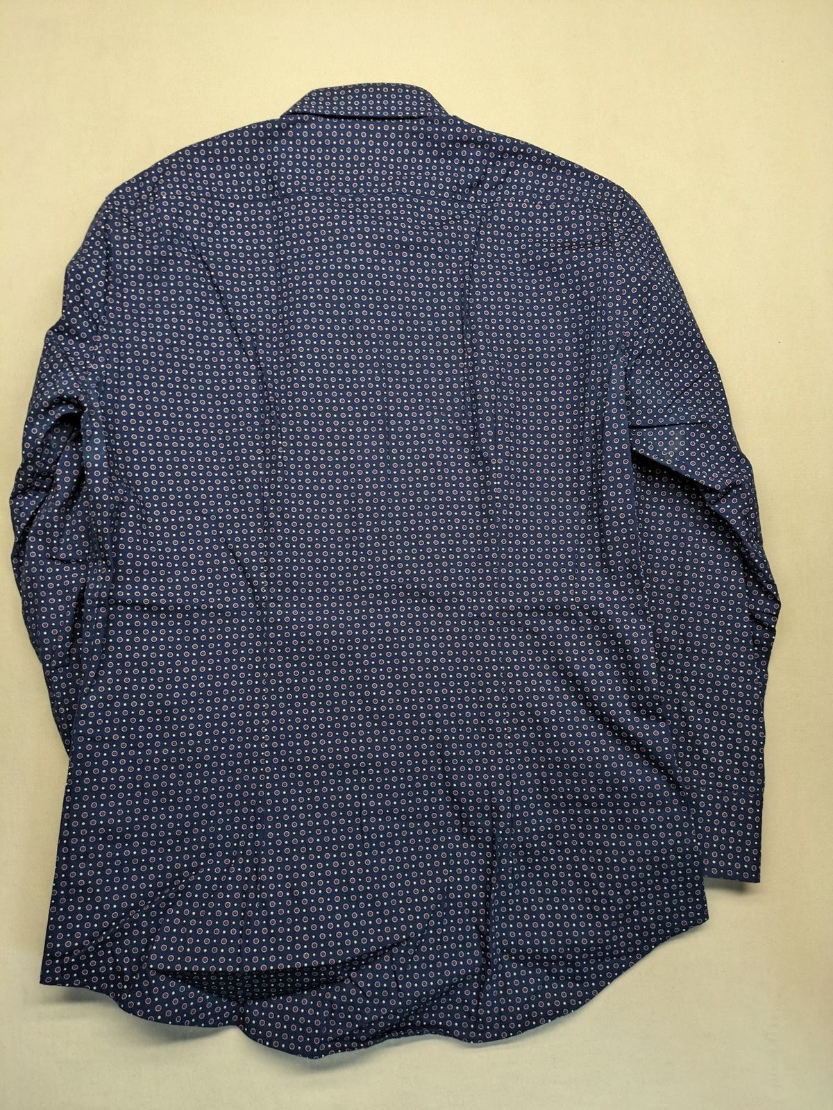 Schiesser pink button-up shirt slim fit geometric pattern breathable cotton