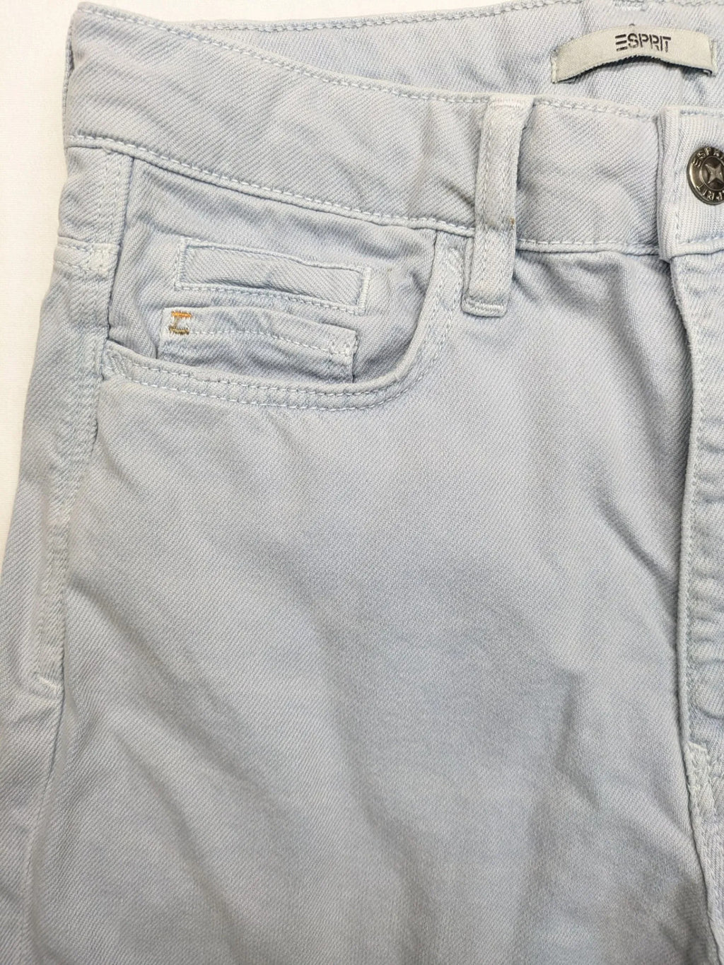 Esprit blue mom fit jeans high waist with classic 5-pocket design and logo.
