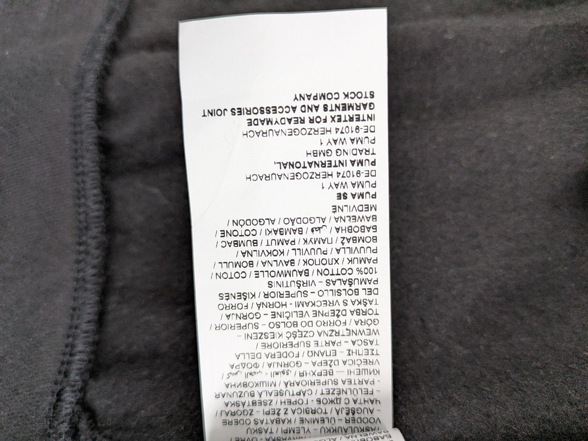 Puma grey zip-through hoodie with iconic logo and two practical pockets.