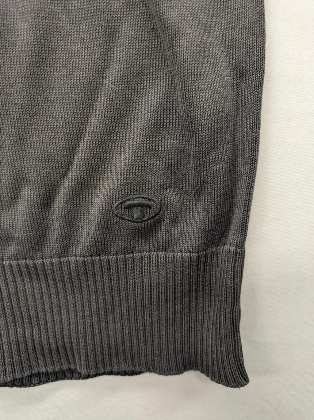 Tom Tailor grey turtle neck jumper with ribbed cuffs and stylish collar.