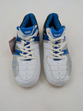 Kronos sports sneakers white, blue, and silver with durable rubber sole and classic design.
