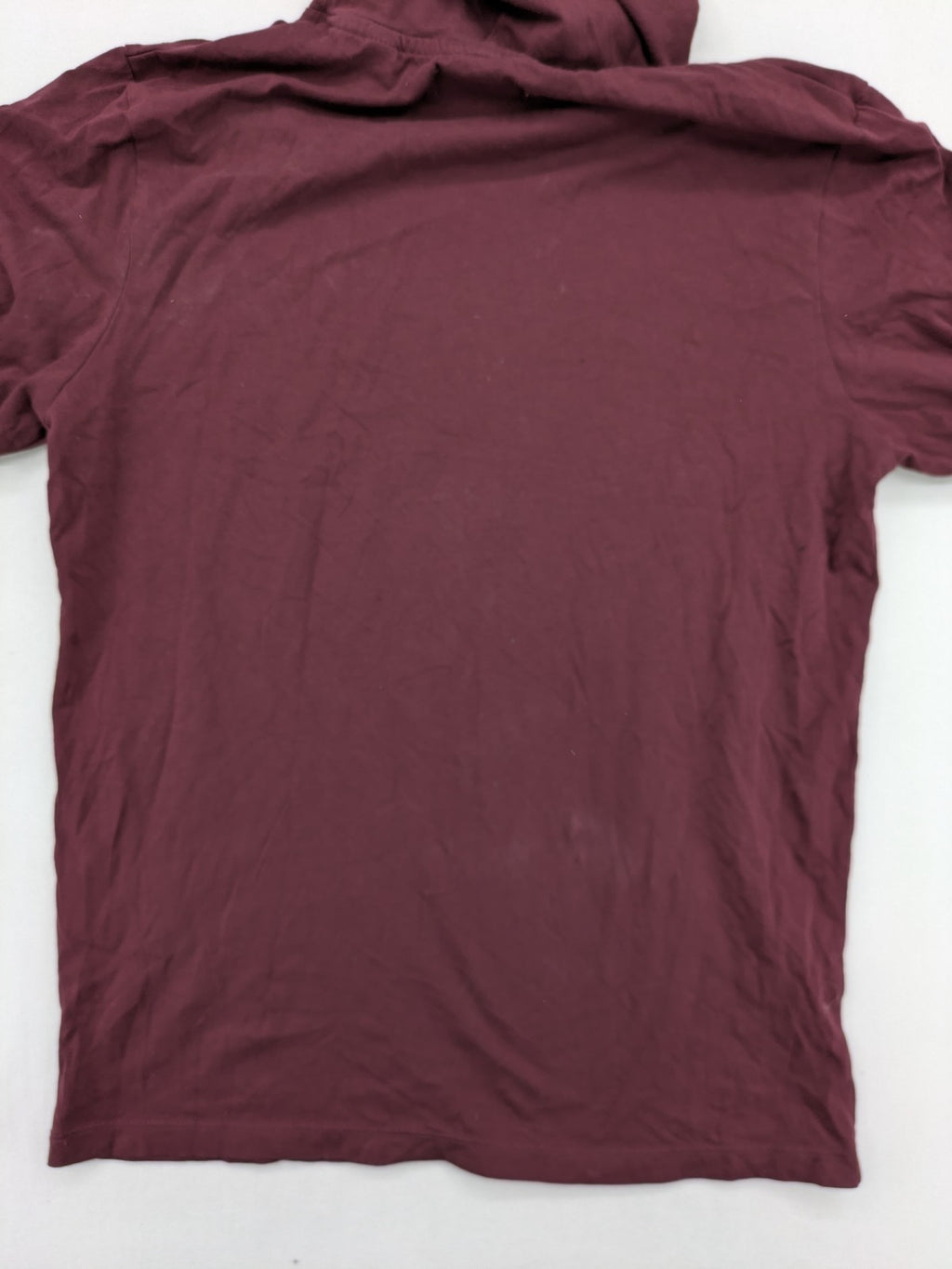 Jack & Jones Originals burgundy turtle neck jumper with large logo and adjustable hood.
