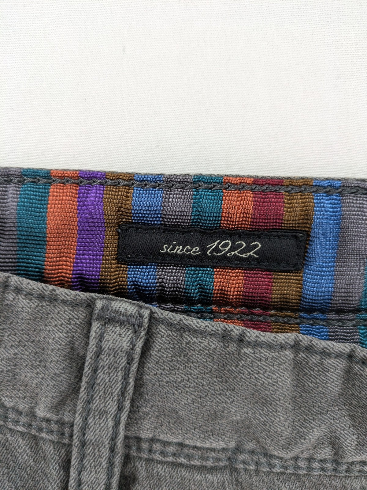 ALBERTO pink pants slim fit stretch cotton with colorful inner waistband detail