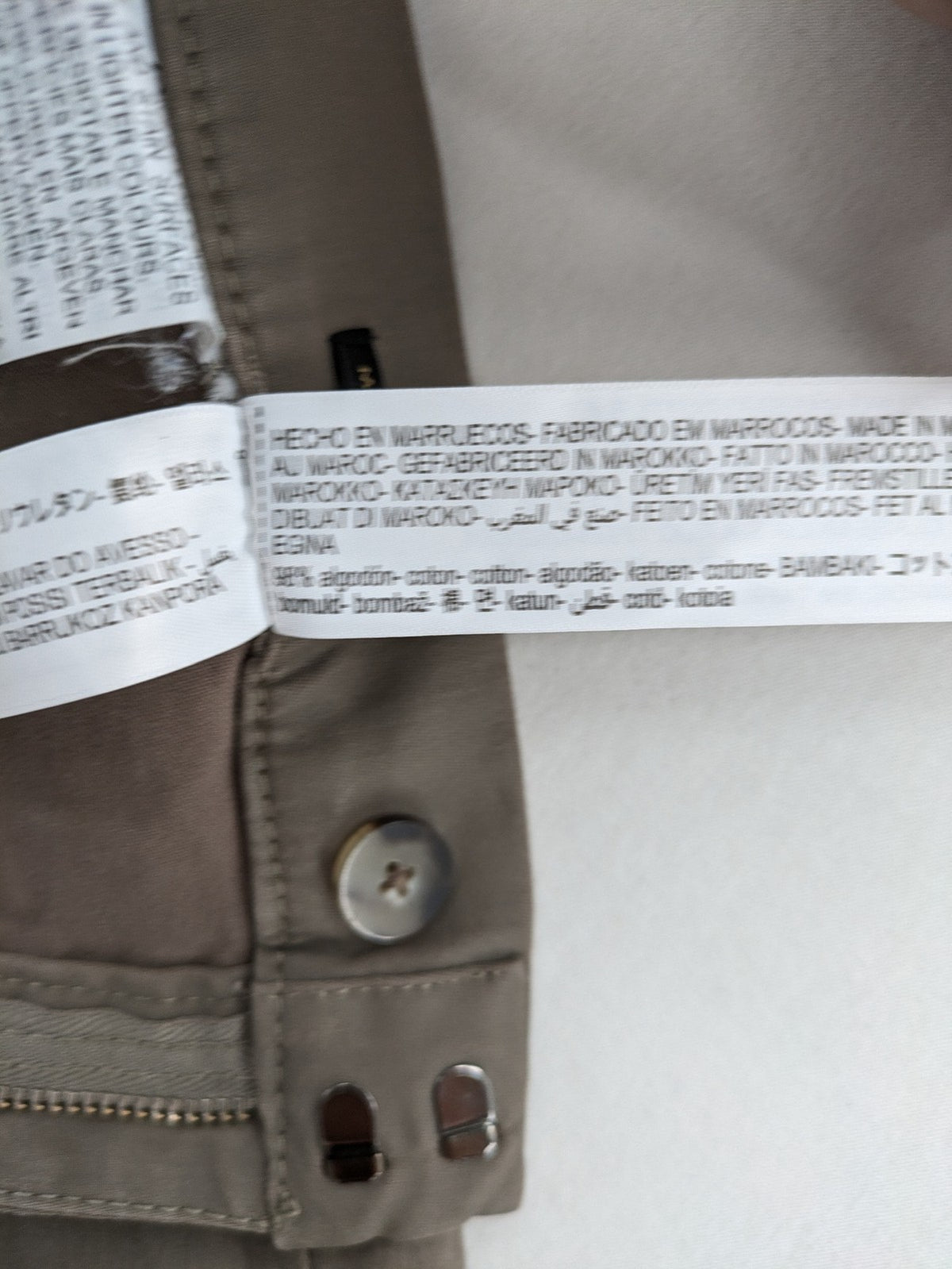 Massimo Dutti pink pants high waist slim fit cotton blend with zipper and hook closure