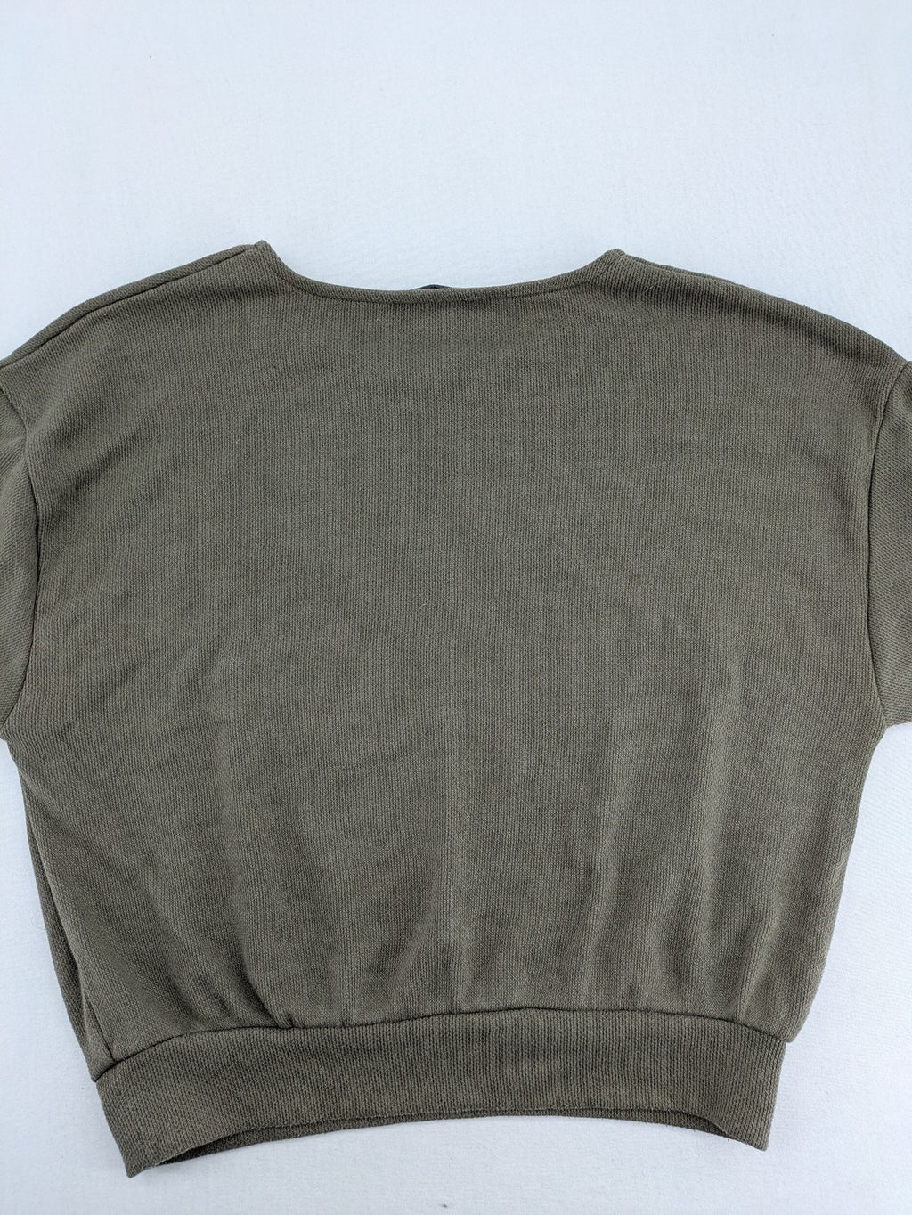 Zara khaki turtle neck jumper waffle knit texture long sleeves relaxed fit