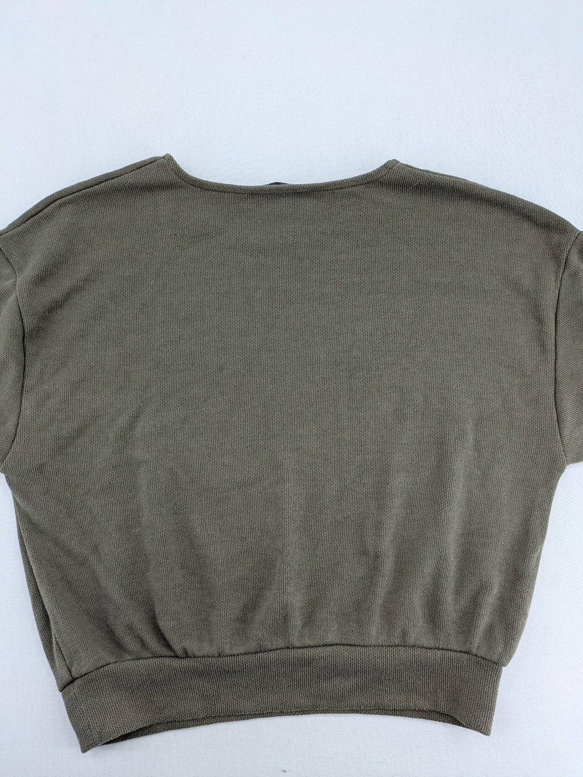 Zara khaki turtle neck jumper waffle knit texture long sleeves relaxed fit