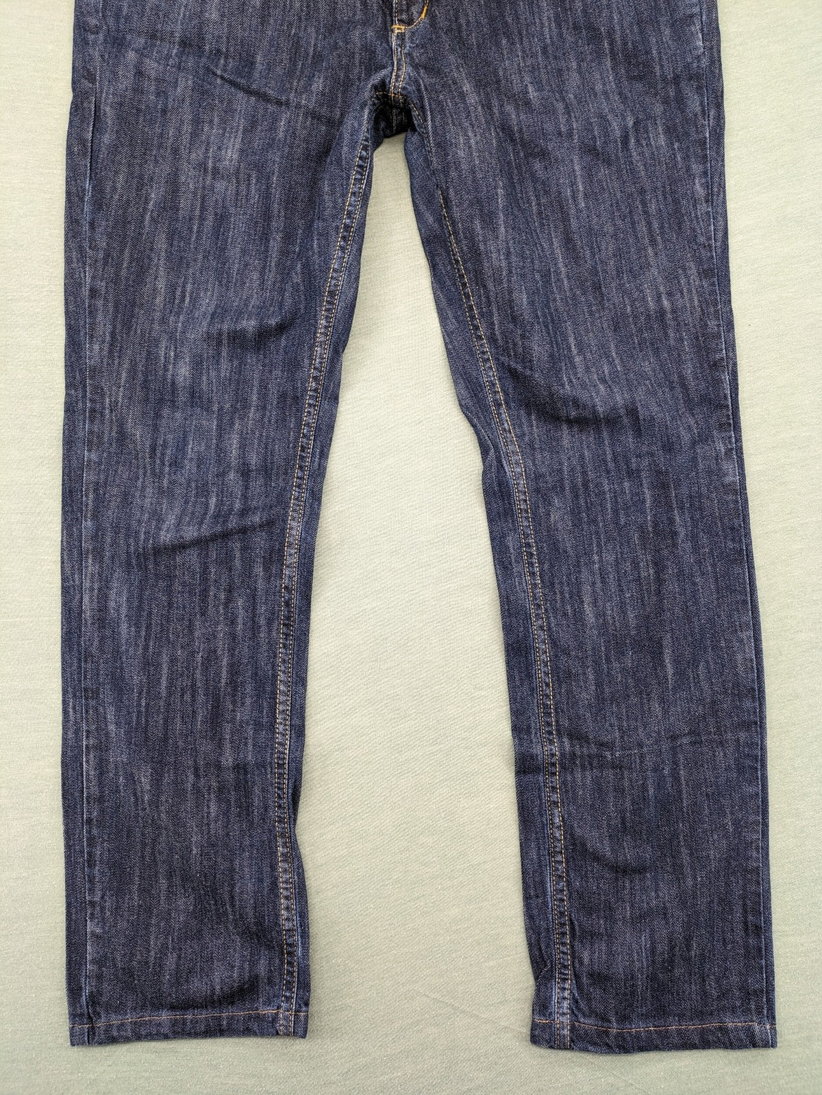 Kickers blue straight leg jeans with double button closure and 5-pocket design.