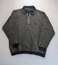 Today's Man turtle neck jumper multi grey melange with 1/4 zip and embroidered logo.