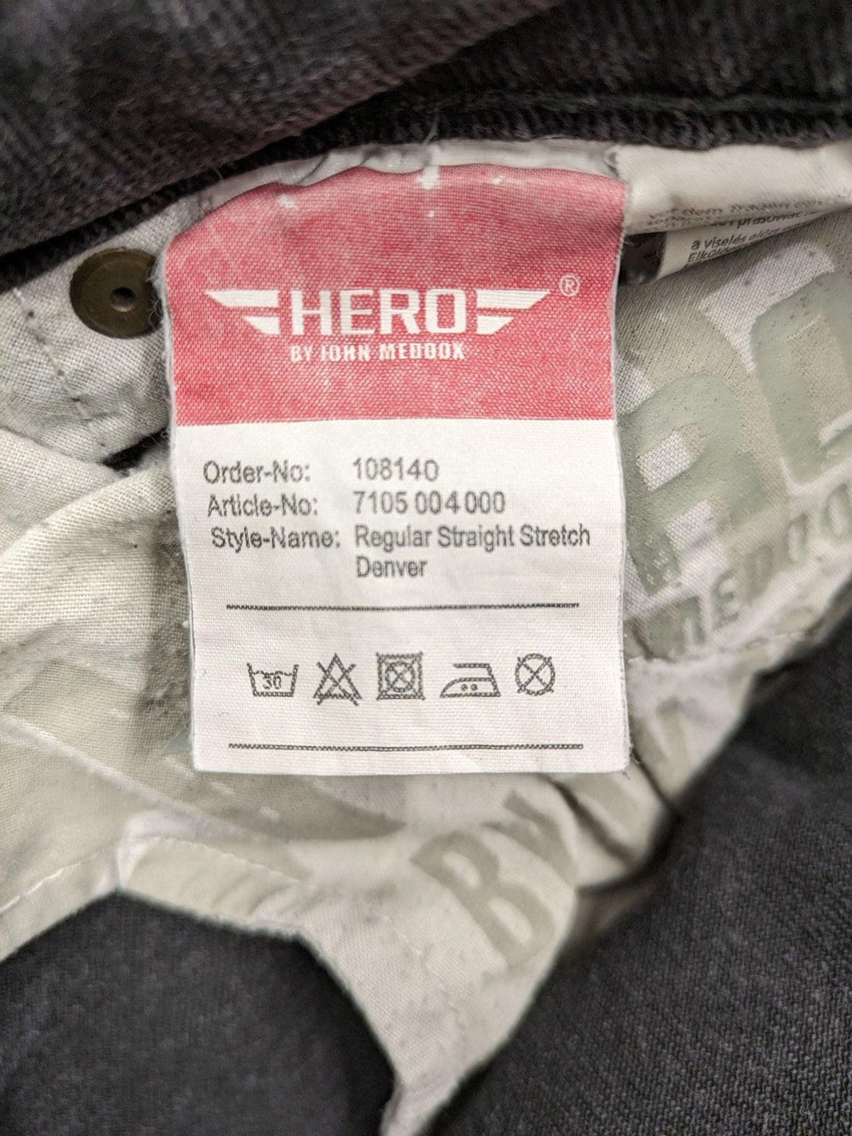 Hero by John Meddox black straight jeans with faded wash and durable cotton-stretch material.