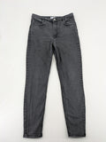 Zara high waist mom jeans faded black classic 5-pocket design stretch denim