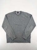 Tommy Hilfiger grey turtle neck jumper with embroidered flag logo, soft cotton blend.