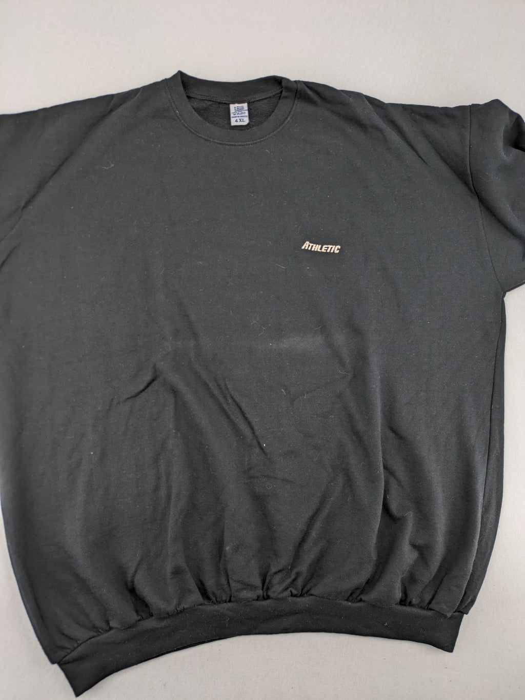 Pullover turtle neck jumper black embroidered Athletic logo, 100% cotton, classic fit.