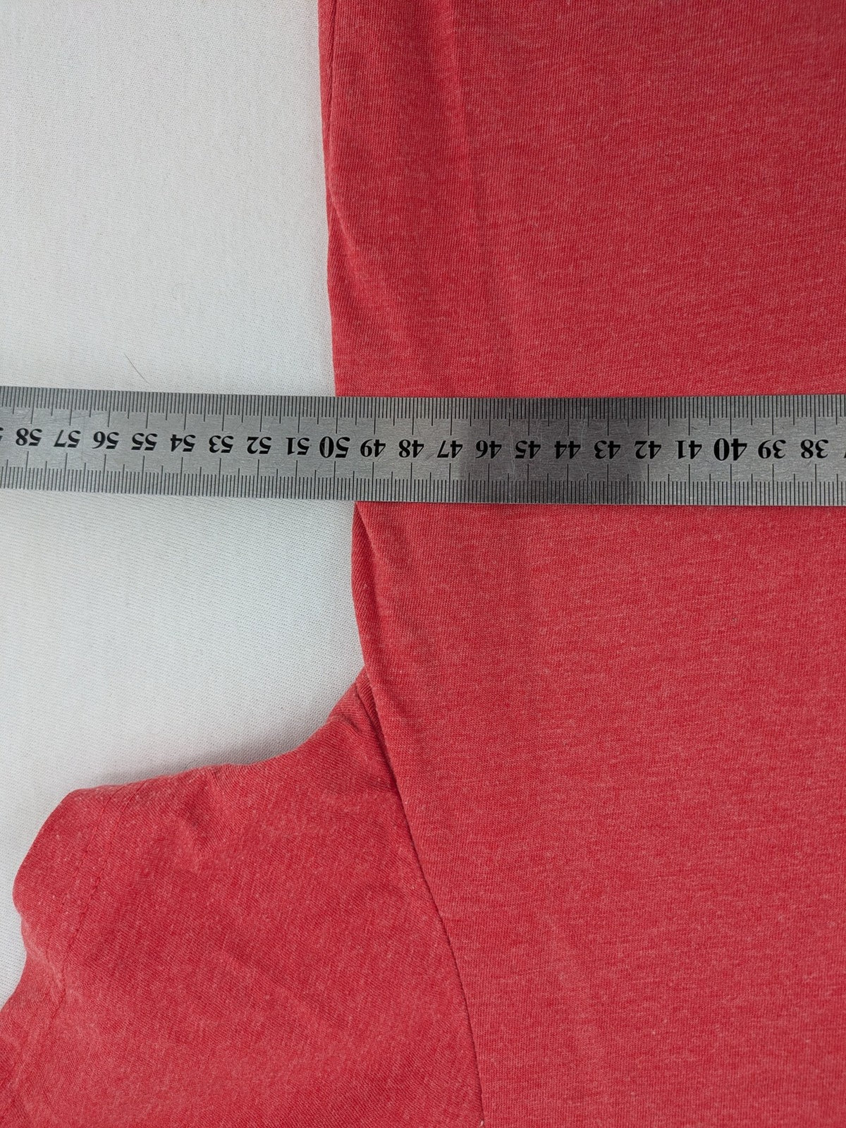One Piece band t-shirt red melange with prominent logo graphic on chest.