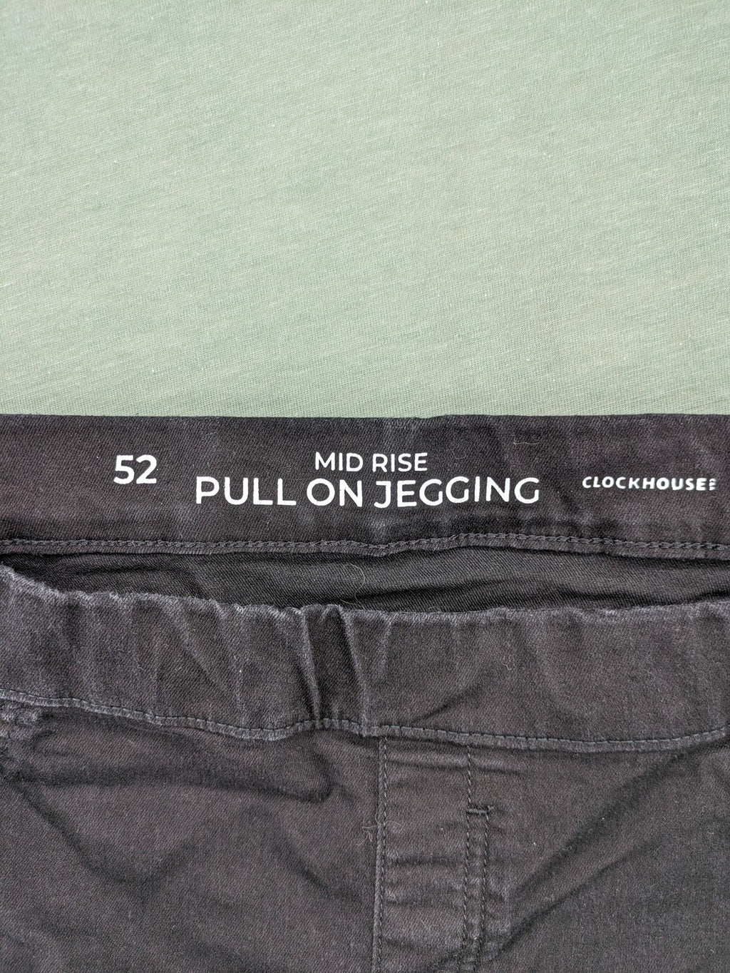 Clockhouse black jeggings mid rise pull-on style with elastic waistband and stretch material.