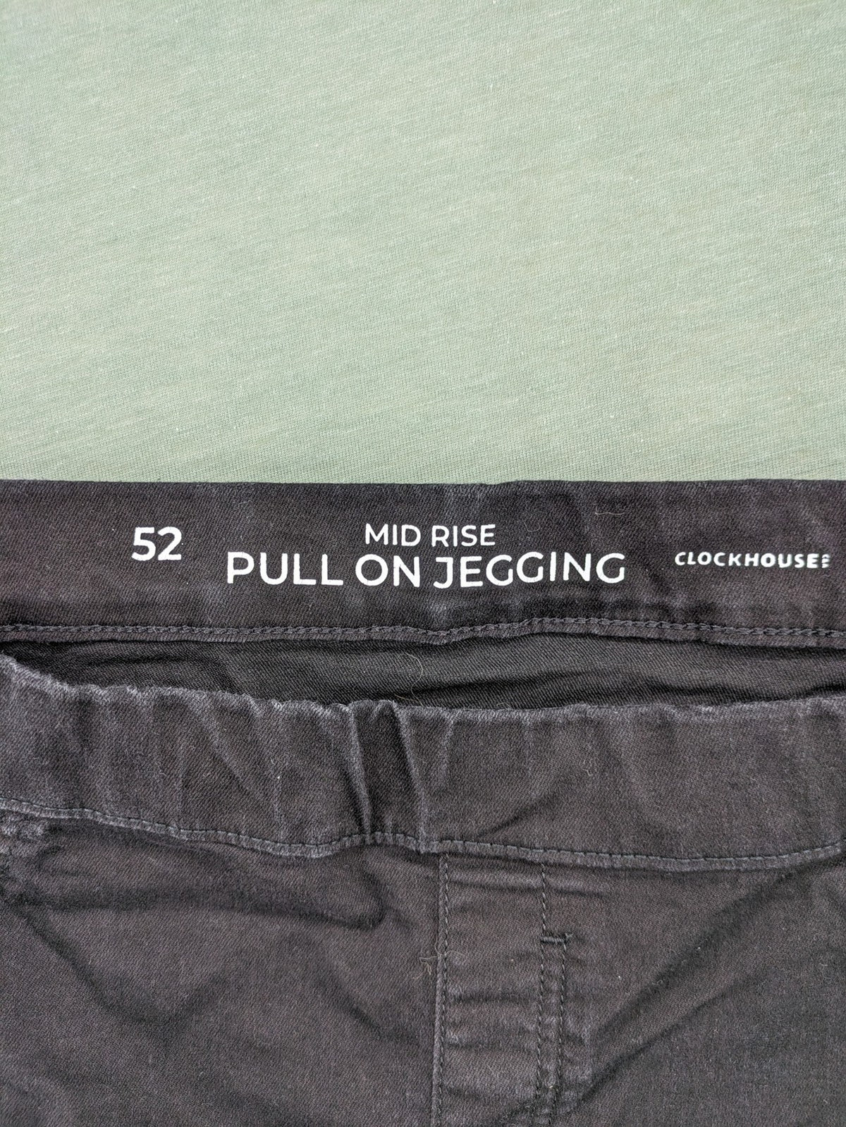 Clockhouse black jeggings mid rise pull-on style with elastic waistband and stretch material.