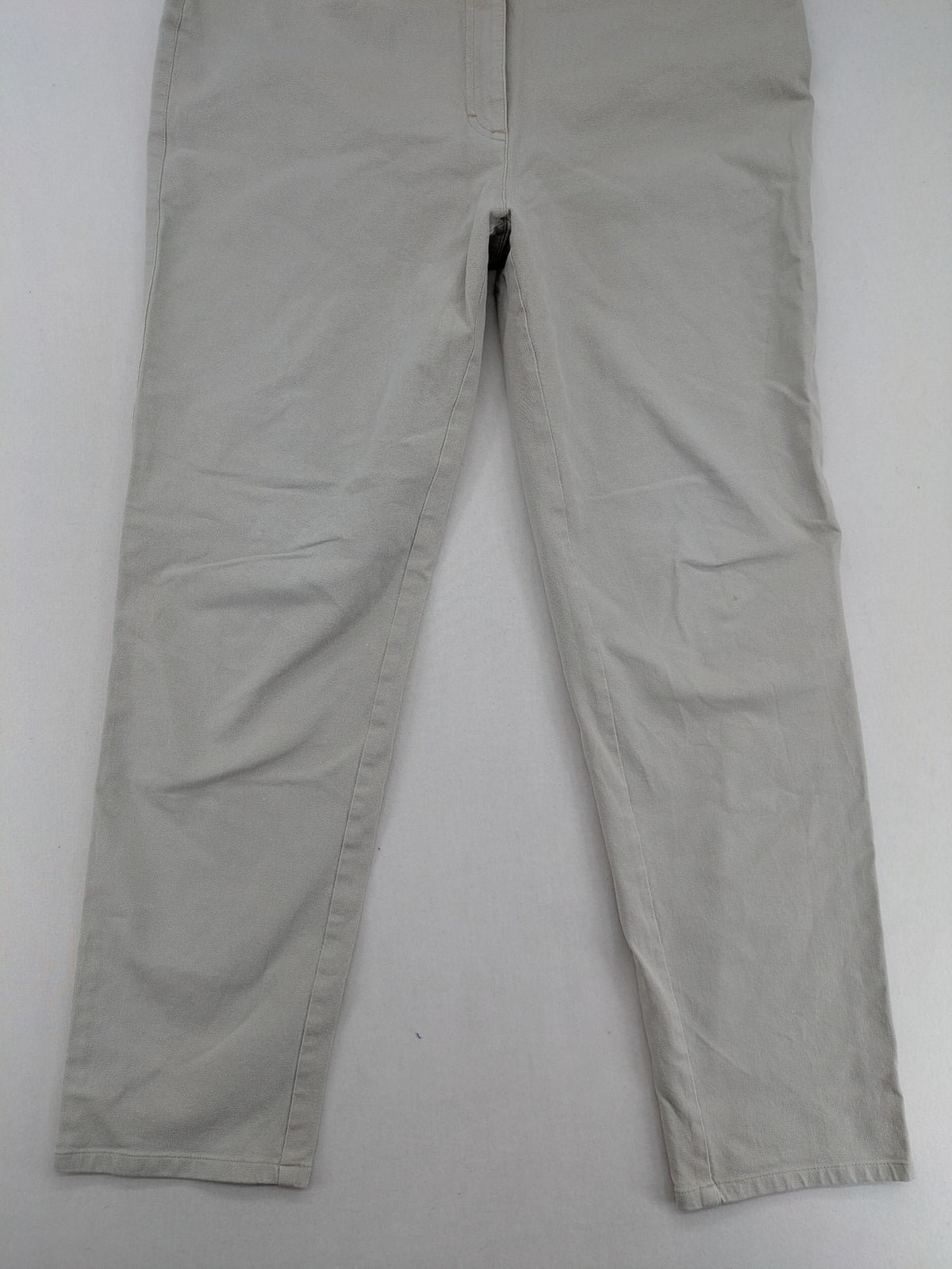 Vunic beige chinos with straight leg, 5-pocket design, and classic front zipper closure.