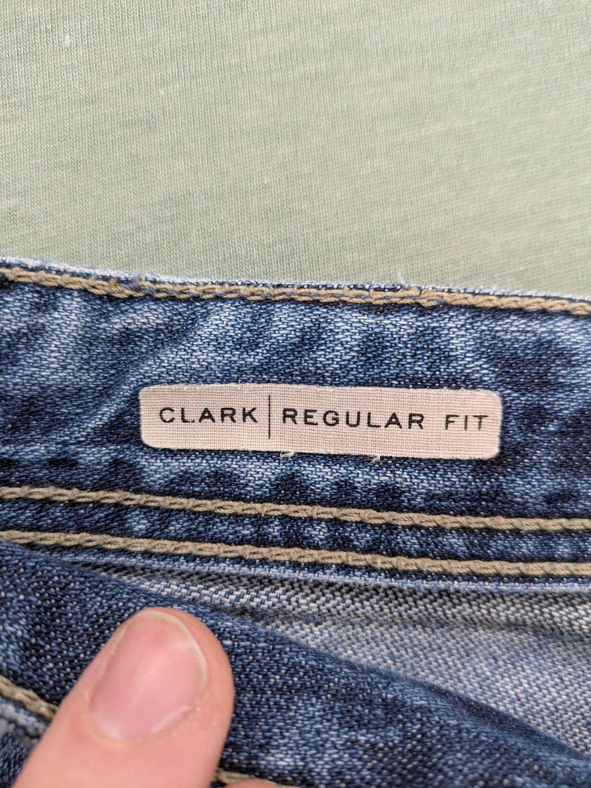 Jack & Jones Vintage blue denim shorts regular fit button fly with used-look details