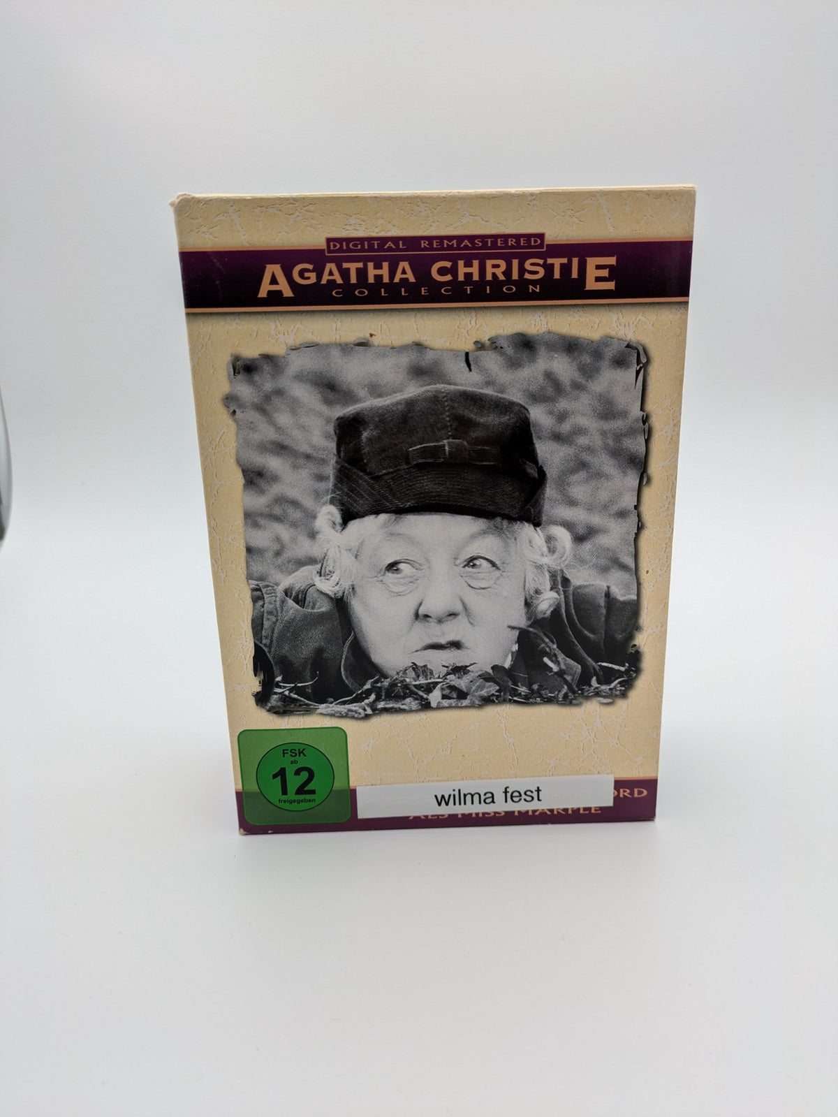Agatha black and grey DVD box set featuring Miss Marple films with classic artwork.